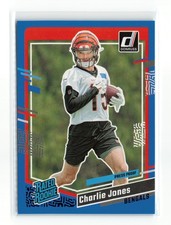 2023 PANINI DONRUSS ROOKIE CHARLIE JONES #317 PRESS PROOF BLUE RC BENGALS