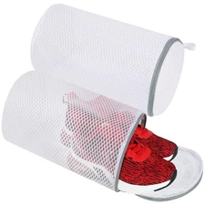 Vivifying Shoe Washing Machine Bag, 2 Pack Honeycomb Mesh Laundry Bag with Zi...