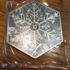 10oz Elemetal Hexagonal Snowflake Silver Bar - In original Mint Plastic