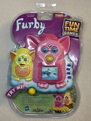 Rare Tiger Furby Fun Time Games Handheld LCD Game New Sealed 2000 vintage 