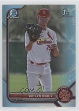 2022 Bowman Draft Chrome Sky Blue Refractor Brycen Mautz #BDC-124 0ou2