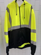 Radians SJ01B-3ZGS Class 3 Hooded Sweatshirt- Hi-Viz Medium, Neon Yellow