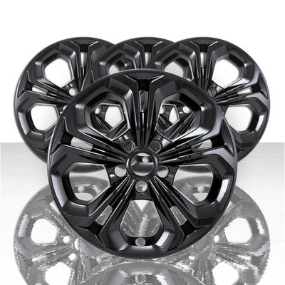 Set of 4 Snap-On Gloss Black 17'' Wheel Skins for 2023-2025 Honda Accord EX-L/LX