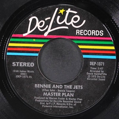 MASTER PLAN: bennie and the jets / only you (instrumental) DE-LITE 7'' Single