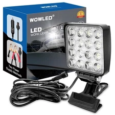 WFPOWER LED Boat Spotlight with Clip, Super Bright Headlights with Clamp, Boa...