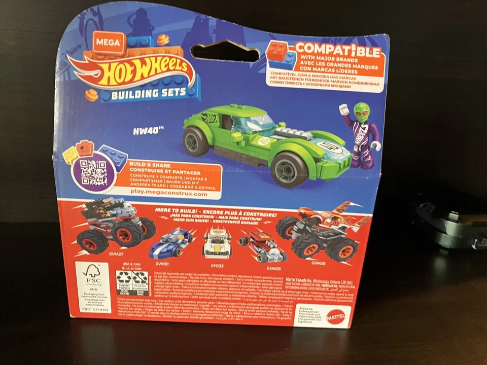 Hot Wheels MEGA Building Set HW40 Classic 90 pc NEW in Sealed Box - Image 3 of 4