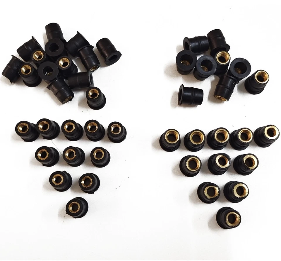 Parafusos universais de carenagem porcas de borracha para-brisa motocicleta M6/M5 - Imagem 4 de 4