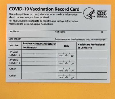 #ad CDC COVID 19 Vaccination Blank Card Collector Use Only FREE SHIPPING W TRACKING $23.99