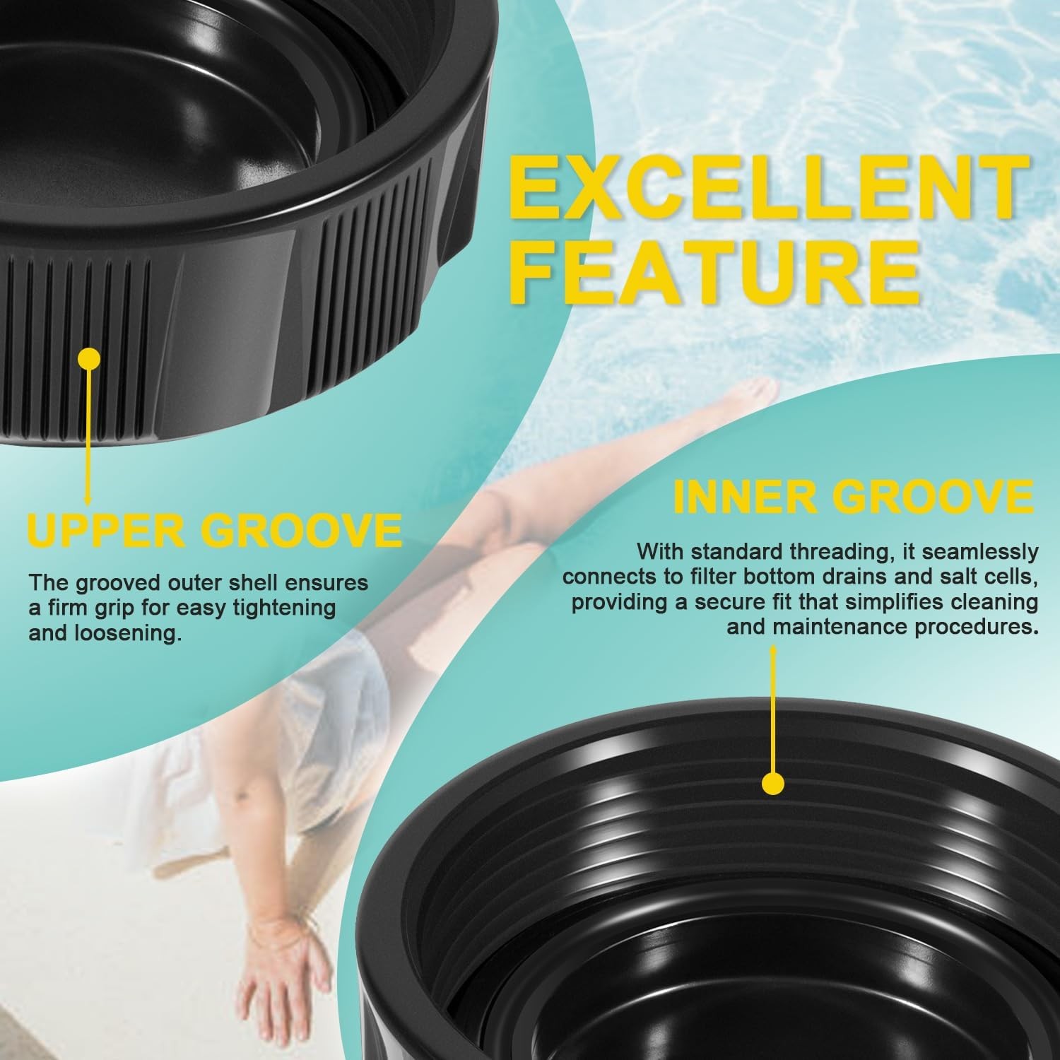 for Zodiac R0523000 Drain Cap Assembly Jandy Pool Spa Cartridge Filter Salt Cell