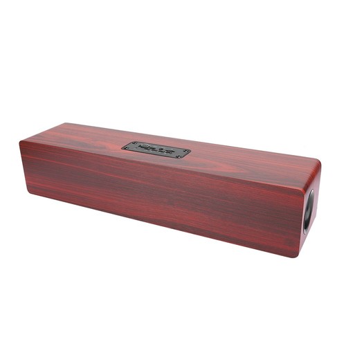 Rote Holzmaserung Bt Lautsprecher Wireless Subwoofer Pc Telefon Desktop Mus KUI - Bild 6 von 11