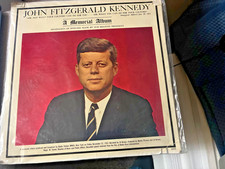 John Fitzgerald Kennedy: A Memorial Album (1963) Vinyl LP &bull; JFK US President VG 