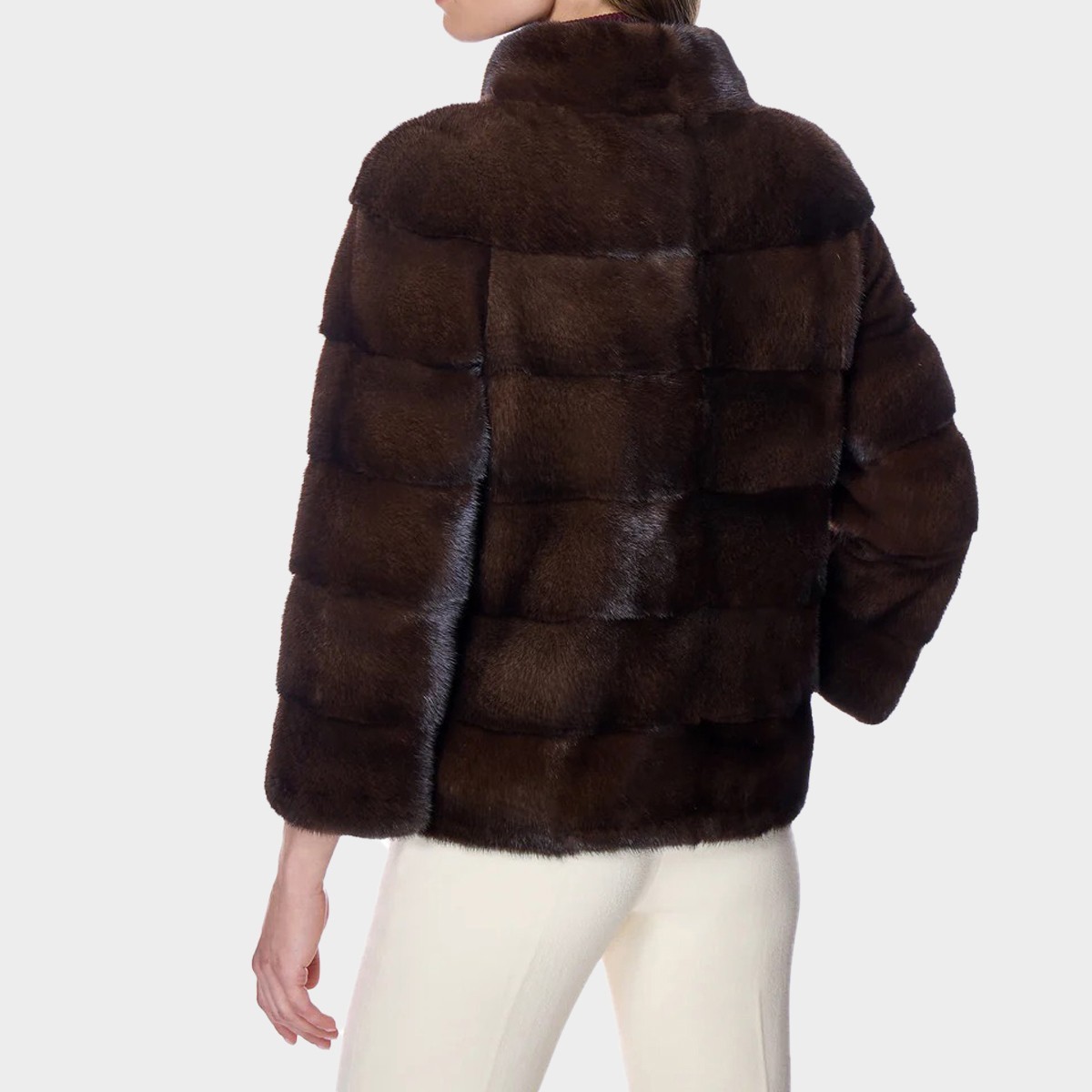 Women's Brown Mink Fur Jacket - Real Mink Fur - Luxury Winter Brown Coat New image 5