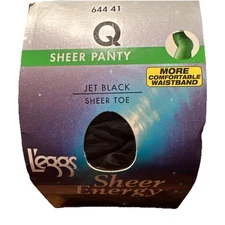 L’eggs Sheer Energy Control Top Sheer Toe Pantyhose Size Q
