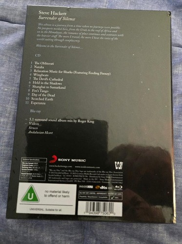 Steave Hacket Surrender of Silence CD'S & 5.1 Blueray - Bild 2 von 2