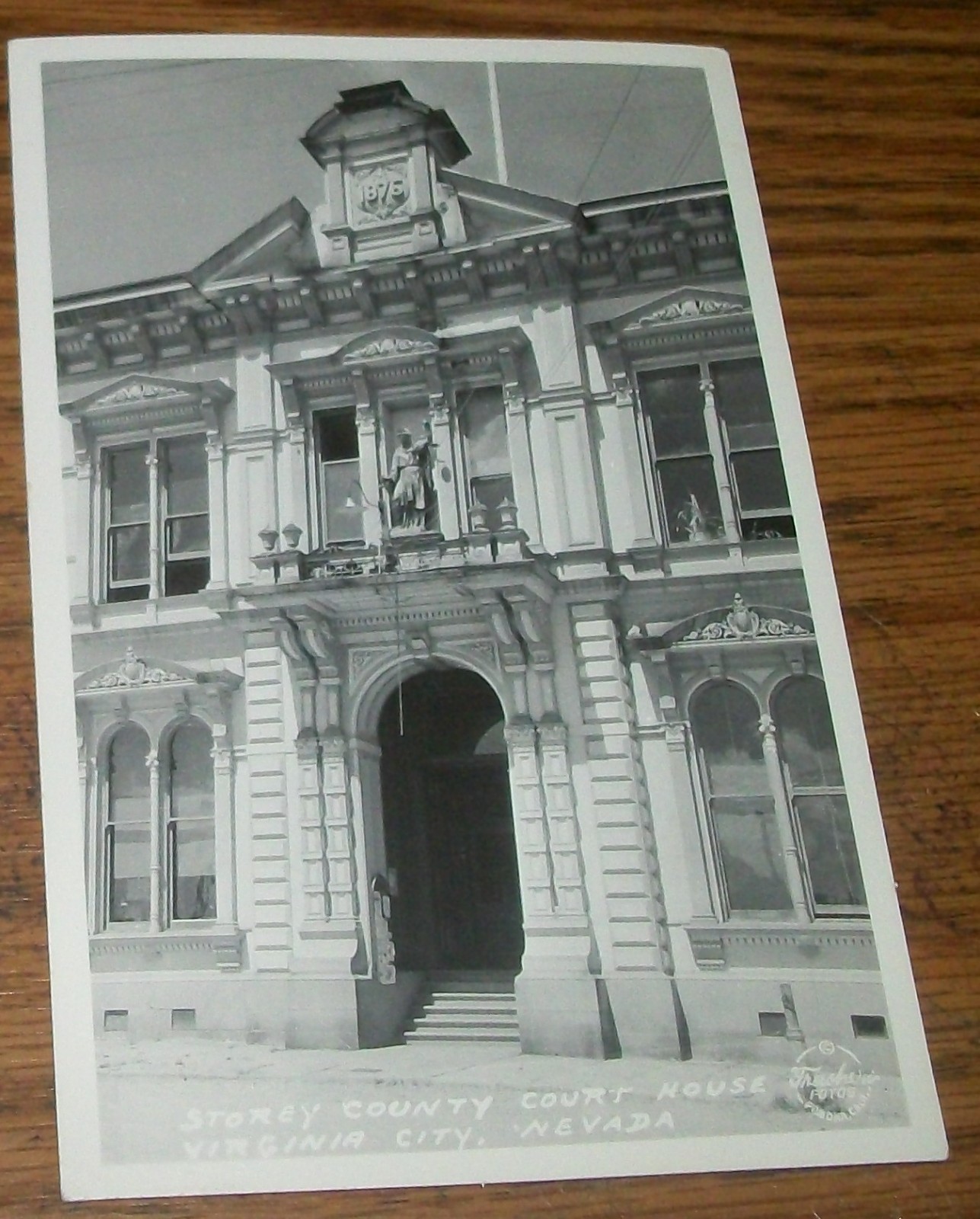 Postcard NV Storey County Court House Virginia City Nevada REAL PHOTO Q9
