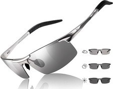 Sunglasses Photochromic Polarized UV400 Day Night Driving Z87 Safety Glasses