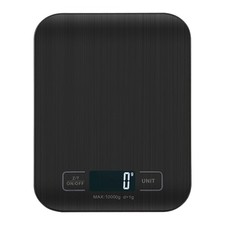 10kg Kitchen Scale with Batteries, 14cm � 18cm, Black 
