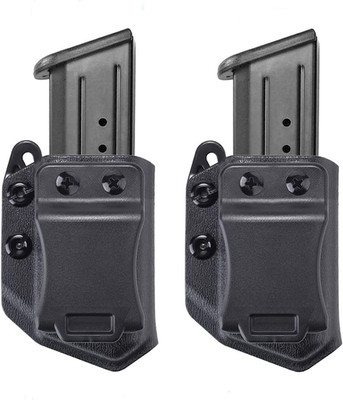 2-Pack Universal Mag Carrier IWB/OWB Magazine Holster Fit: 9Mm/.40 Double Stack 
