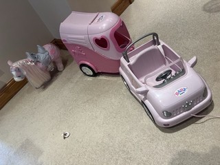 Zapf Creation Baby Born Horse Trailer Car And Pony Very Rare Sounds Still Work!