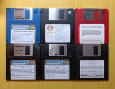 Pacchetto floppy disk file canzoni midi vintage per lettori tastiere 