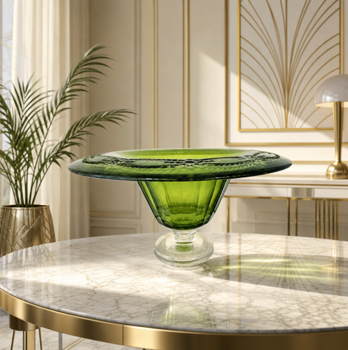 VAL ST LAMBERT - Grande Coupe modèle "Pharaon" - 1925/1929 - CdF 1926 - art déco - Imagen 2 de 21