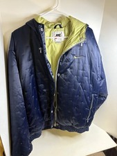 Nike Vintage Jacket 90s Navy/ Green Size L 12/14 Zip up Emb Logo