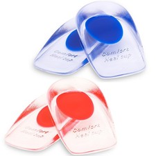 Gel Silicone Heel Cups/Pads - 2 Pair Heel Lifts for Plantar Fasciitis,Heel Pa...