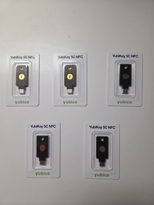 Yubico YubiKey  5C NFC Security Key - Y-335 - Lot Of 5 Total