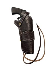 Leather Holster For Sw Model 14 .38 Special Long Barrel Owb Open Bottom