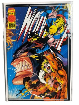 Wolverine #1 Marvel Comic Book 1990 X-Men Deluxe With Posters VF+