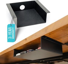 Under Desk Storage Shelf - Carbon Steel Under Desk Tray with Cable Management...