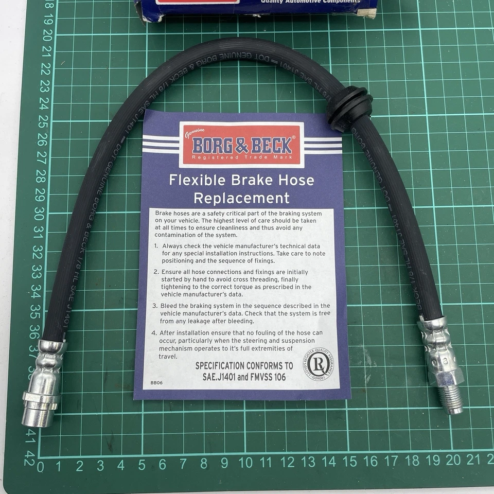 Manguera de freno BBH6637 Borg & Beck para BMW Serie 3 Z3 E36 1995-2000 Nuevo de Lote Antiguo Foto 2 de 4