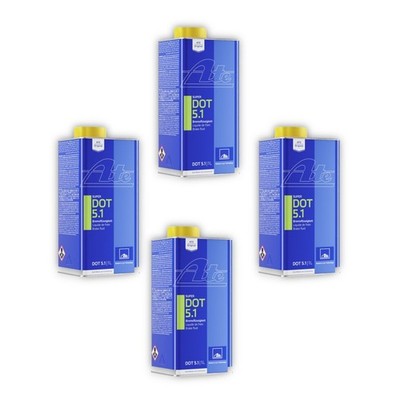 4x Bremsflüssigkeit SUPER DOT 5.1 ATE 03.9901-6602.2 1 Liter Bremsen