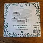 Ceramic Cookware Set 14 Piece Detachable Handle Nonstick Induction Oven Safe Kit