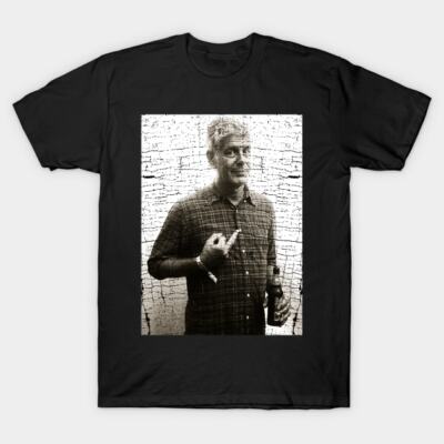  Vintage Anthony Bourdain Legendary Chef Retro  USA Black S-5XL Unisex T-Shirt