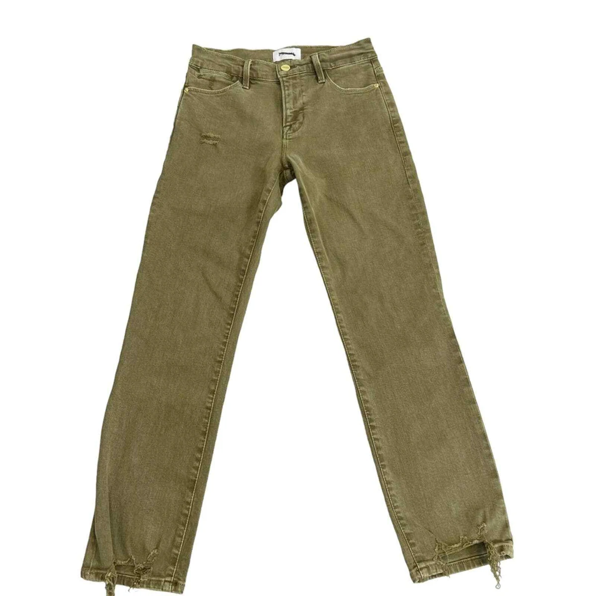 Olive straight store leg jeans