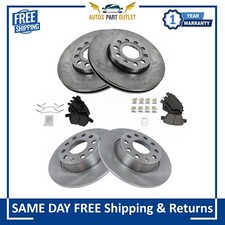 Nuevo kit de pastillas de freno delanteras y traseras de cerámica y disco de rotor apto para Audi A3 VW 2010-2013
