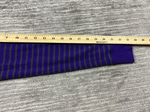 Made for Life Sweater Womens Small Purple Gray Striped Lightweight Cotton Blend - Picture 6 of 11