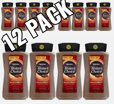 Nescafe Tasters Choice House Blend Instant Coffee 14 Oz / Pack of 12- Free Ship