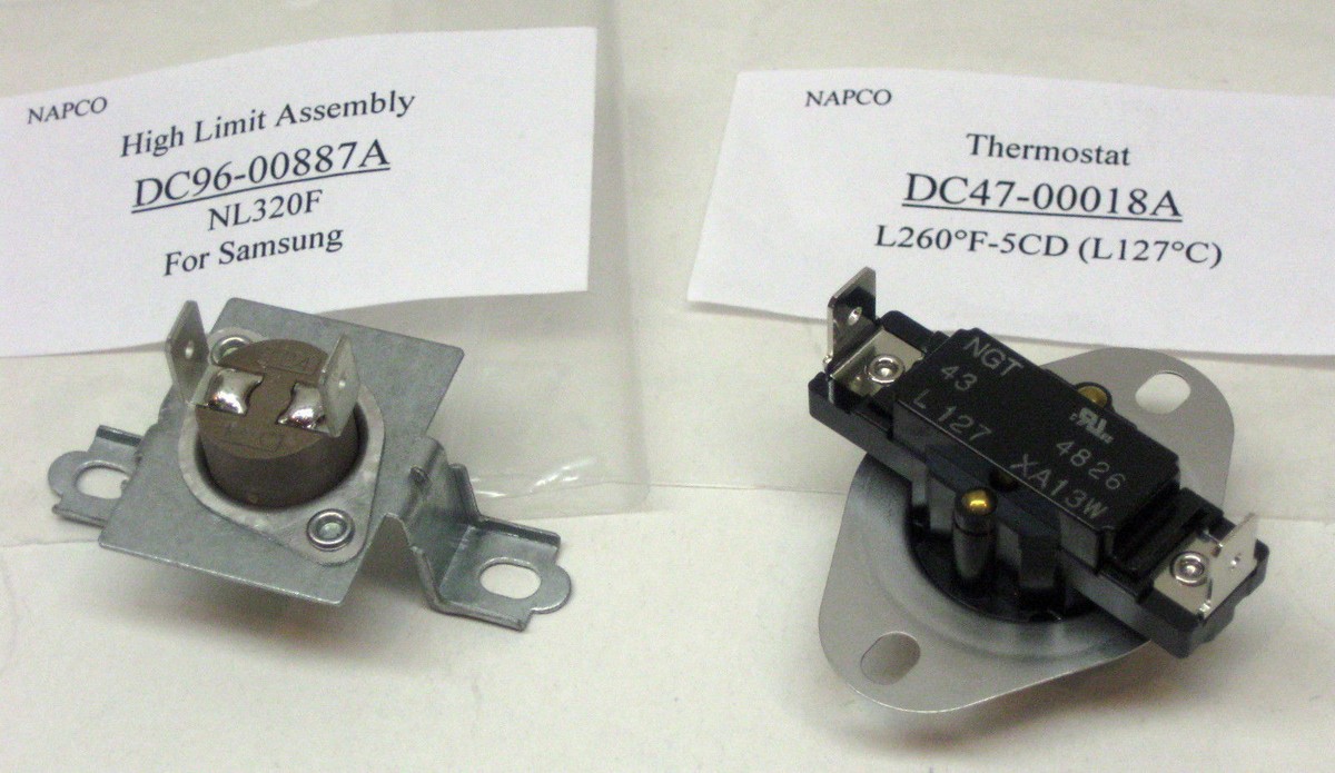 Dryer Thermal Fuse Thermostat PAK DC47-00018A DC96-00887A for