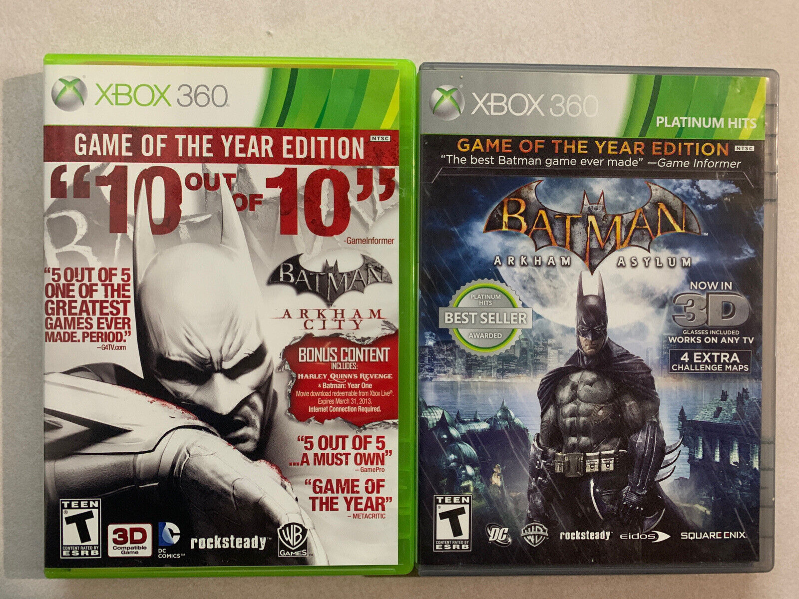 Batman: Arkham City and Asylum Game of the Year Editions (Xbox 360) CIB