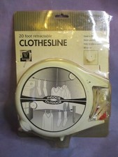 20 Foot Retractable Clothesline Indoor/Outdoor for Camping RV NEW Vintage