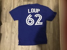 Aaron Loup Toronto Blue Jays Majestic Blue Shirt Jersey Men’s L