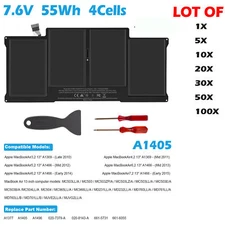 🧡LOT A1405 A1466 A1369 Battery For Apple MacBook Air 13'' A1377 A1496 2013-2017