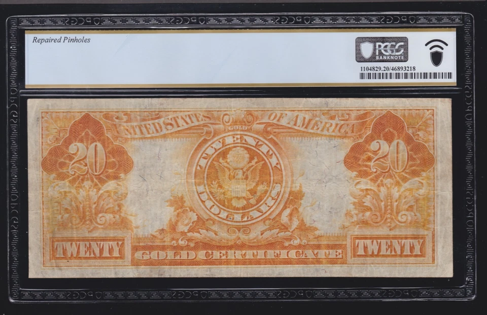 Certificado de oro US 1905 $20 "Technicolor" FR 1180 PCGS 20 muy fino (543) Foto 2 de 2