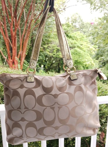 Coach F20099 Poppy Canvas Beige Signature C Graffiti Print Tote/Shoulder Bag - Picture 3 of 21