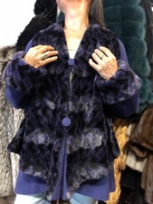 Cashmere Giacca di Visone Mantello Pelliccia Cachemire Città Capo 42-48