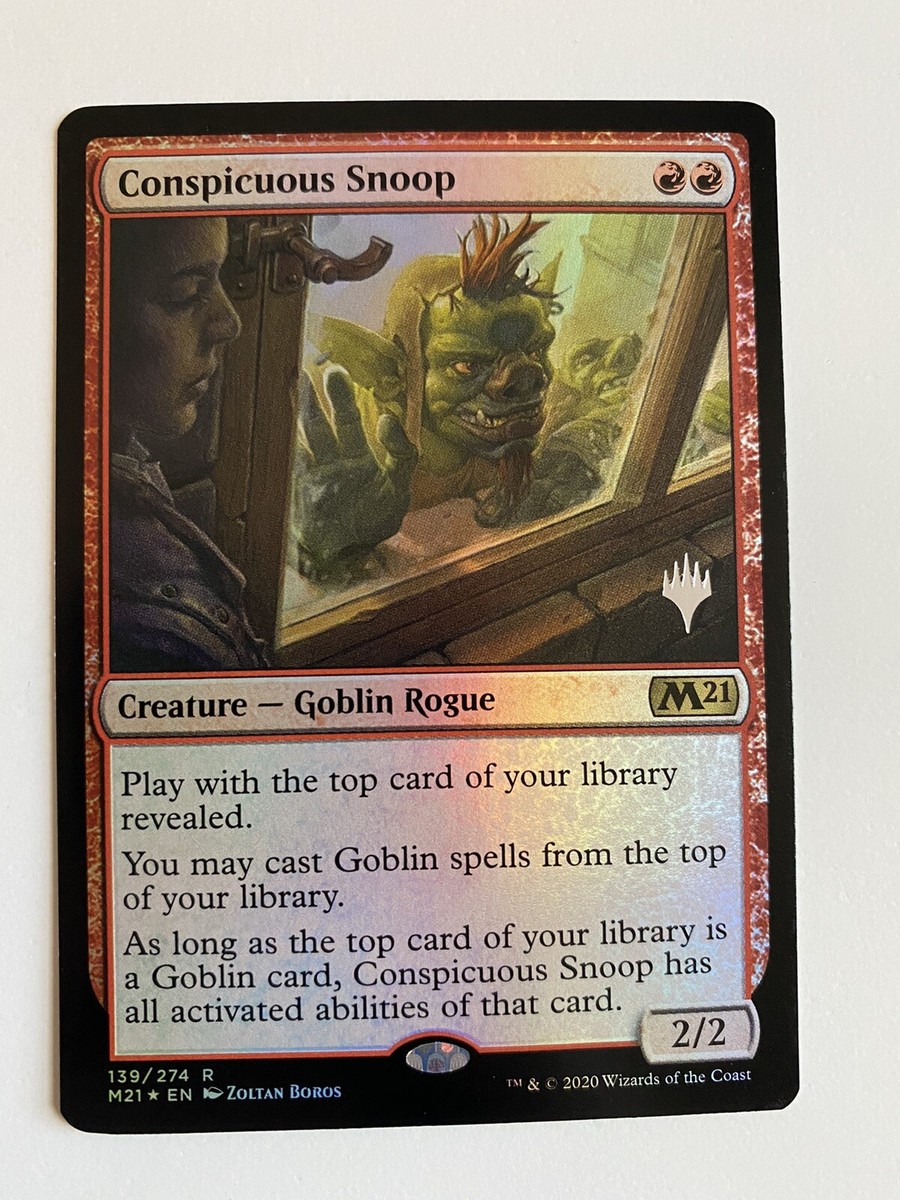 Conspicuous Snoop *PROMO FOIL* MTG M21 MT/NM PW Stamp Commander