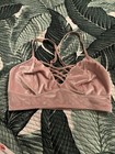 NEW XHILARATION ROSE PINK VELVET BRA SZ M — photo 1