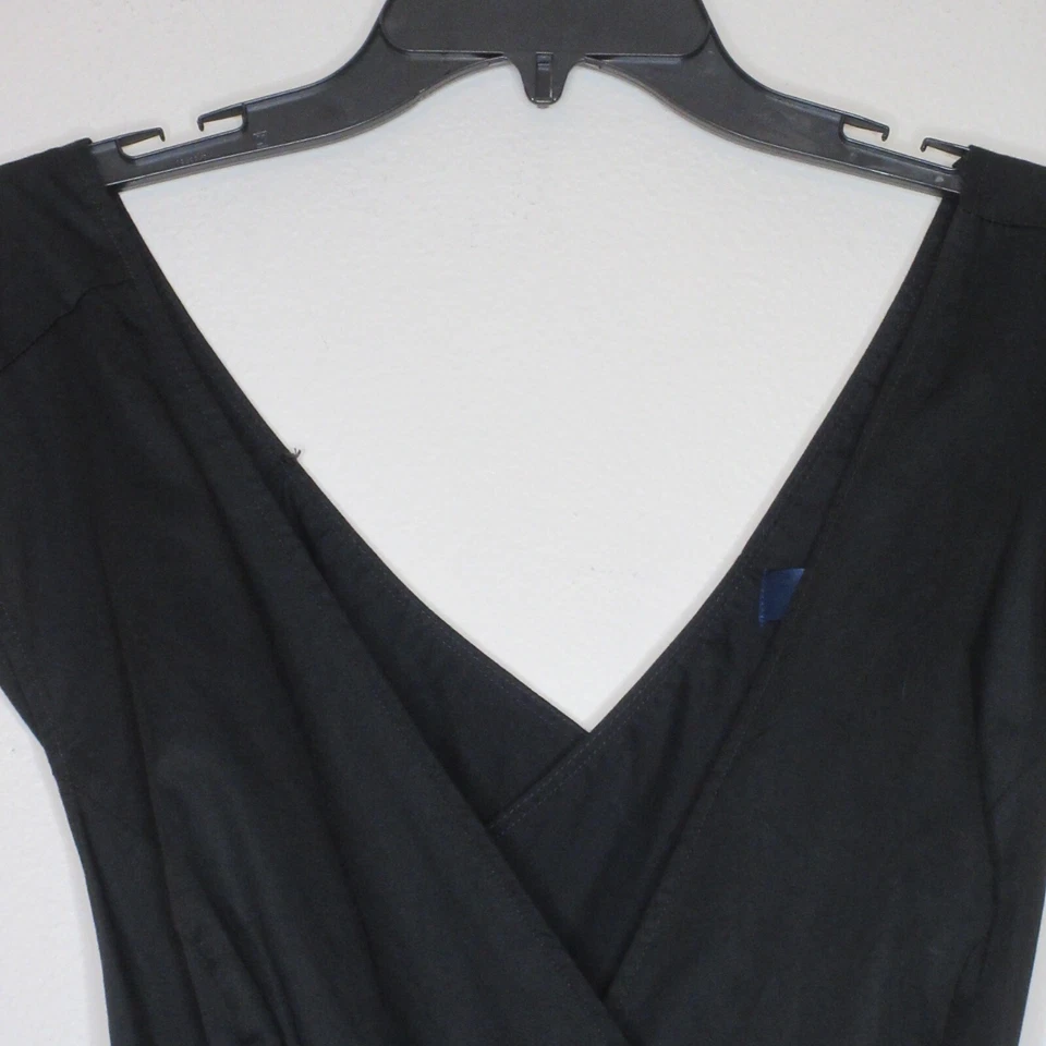 Nuevo con etiquetas Vestido negro para mujer Rachel Roy hasta la rodilla espalda cruzada línea A cuello en V talla 8 B26 Foto 4 de 4